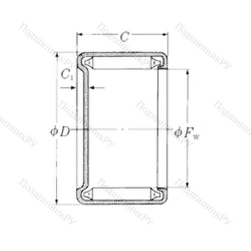 Подшипник игольчатый радиальный MF-910