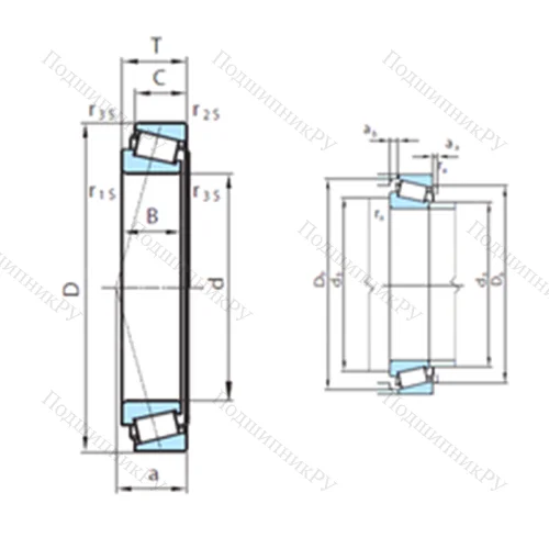 Подшипник роликовый радиально-упорный PSL 611-317