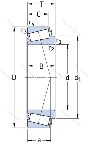 Конический роликовый подшипник 30205 J 2/Q