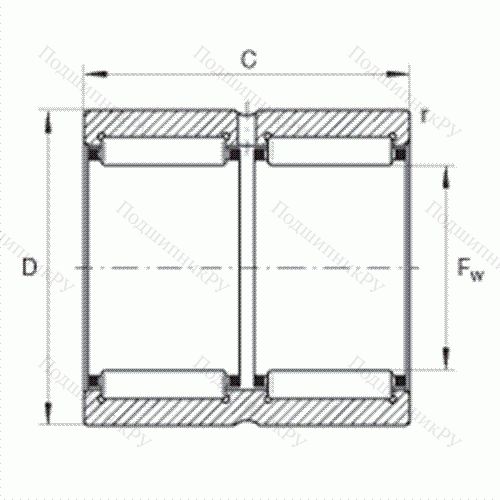 Подшипник роликовый игольчатый RNA 6917-ZW