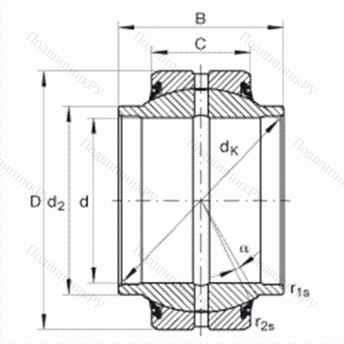 Подшипник шарнирный GE 25-HO-2RS