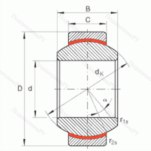 Подшипник шарнирный GE 17-FW