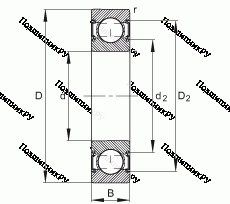 Подшипник 6004-C-2HRS